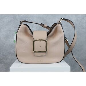 Kate Spade Buckle Small Hobo Shoulder Bag‎ Dusty Pink Leather Satchel Purse